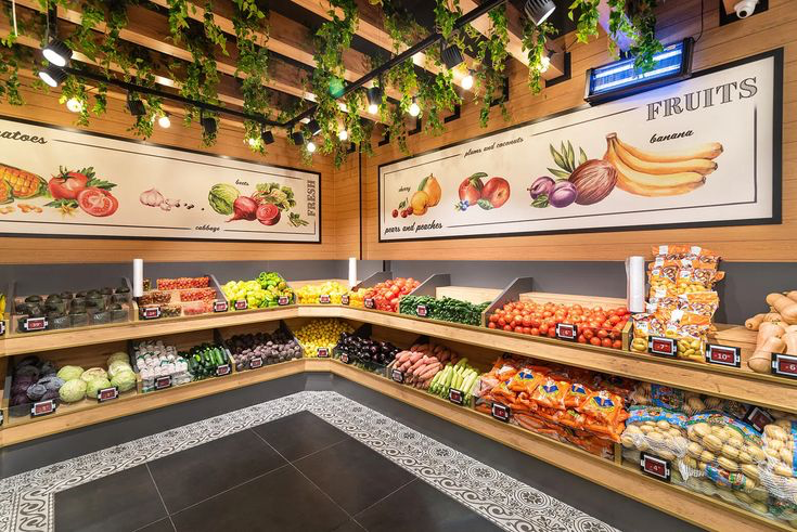Fresh seasonal produce at Morrisons including fruits and vegetables.