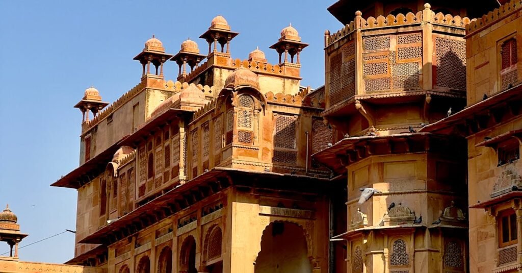 Explore the intricate architecture of Junagarh Fort, a historic landmark in Bikaner, Rajasthan, India.